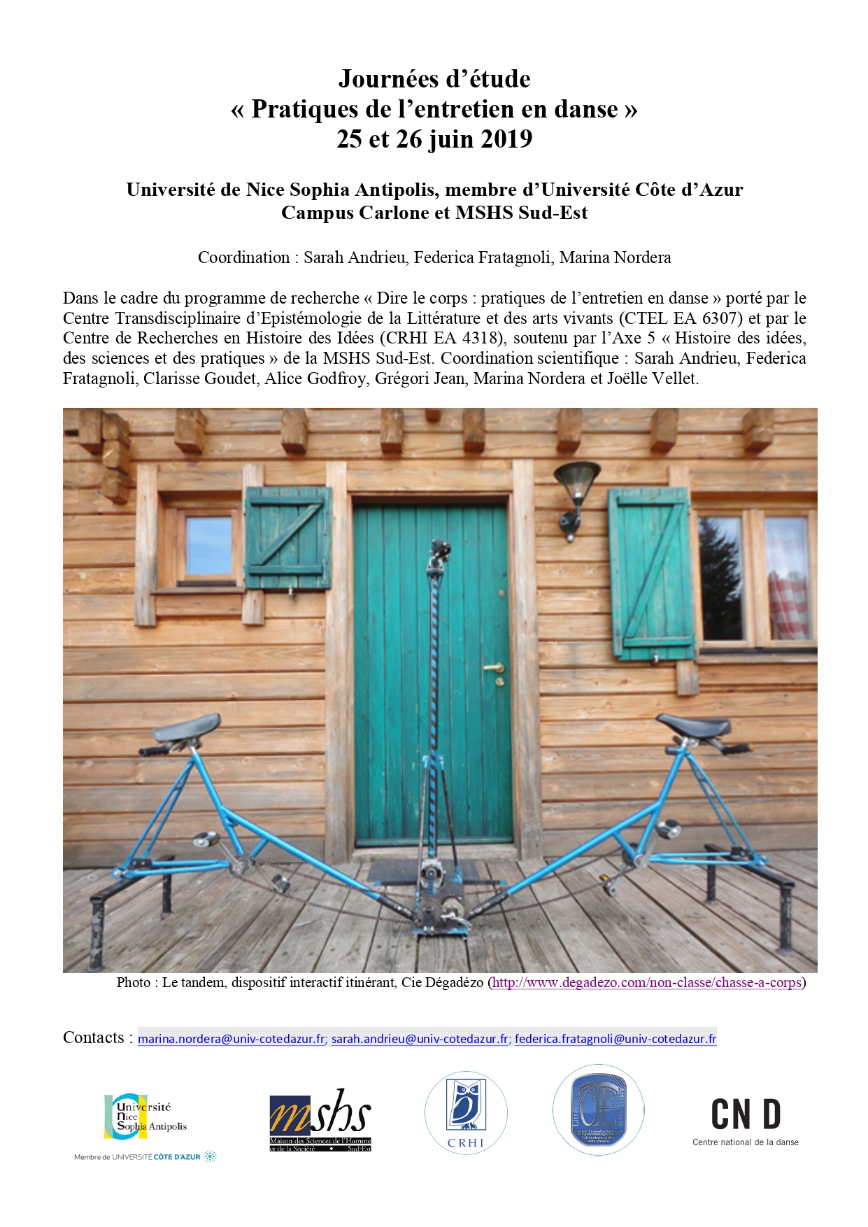 JE Pratiques de l'entretien en danse - Affiche